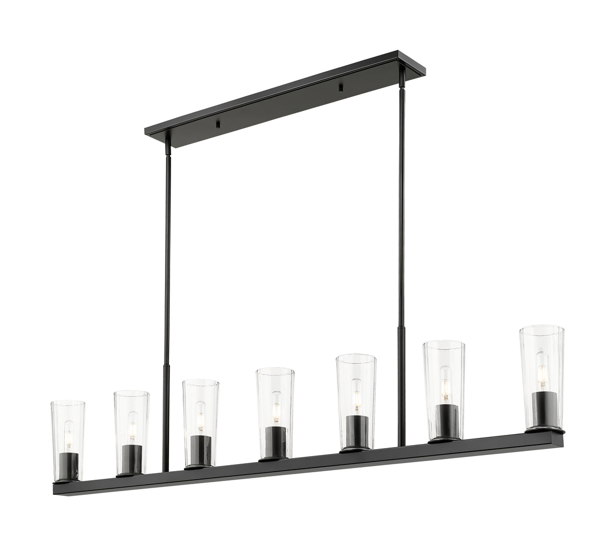 Suspension linéaire Titus Noir mat, nombre ampoules 7 – vue 4