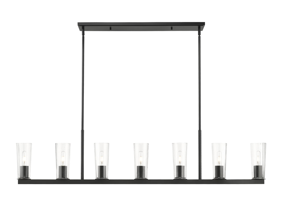 Suspension linéaire Titus Noir mat, nombre ampoules 7 – vue 5
