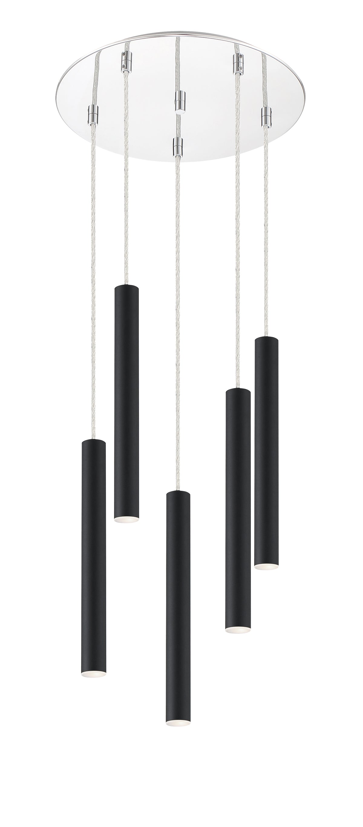 Suspension multiple 12" Forest nombre de suspensions 5, Chrome, Noir mat – vue 4