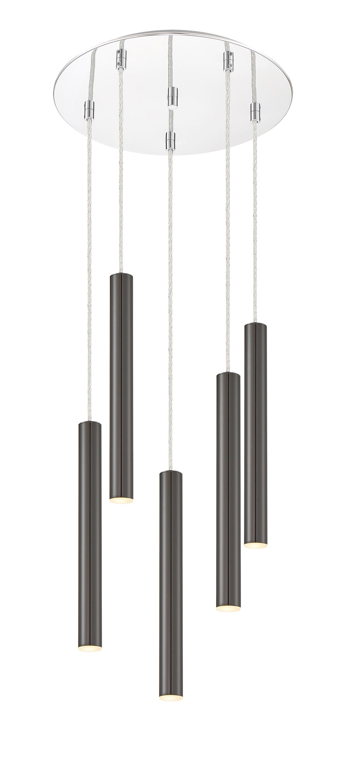 Suspension multiple 12" Forest nombre de suspensions 5, Chrome, Noir perle – vue 4