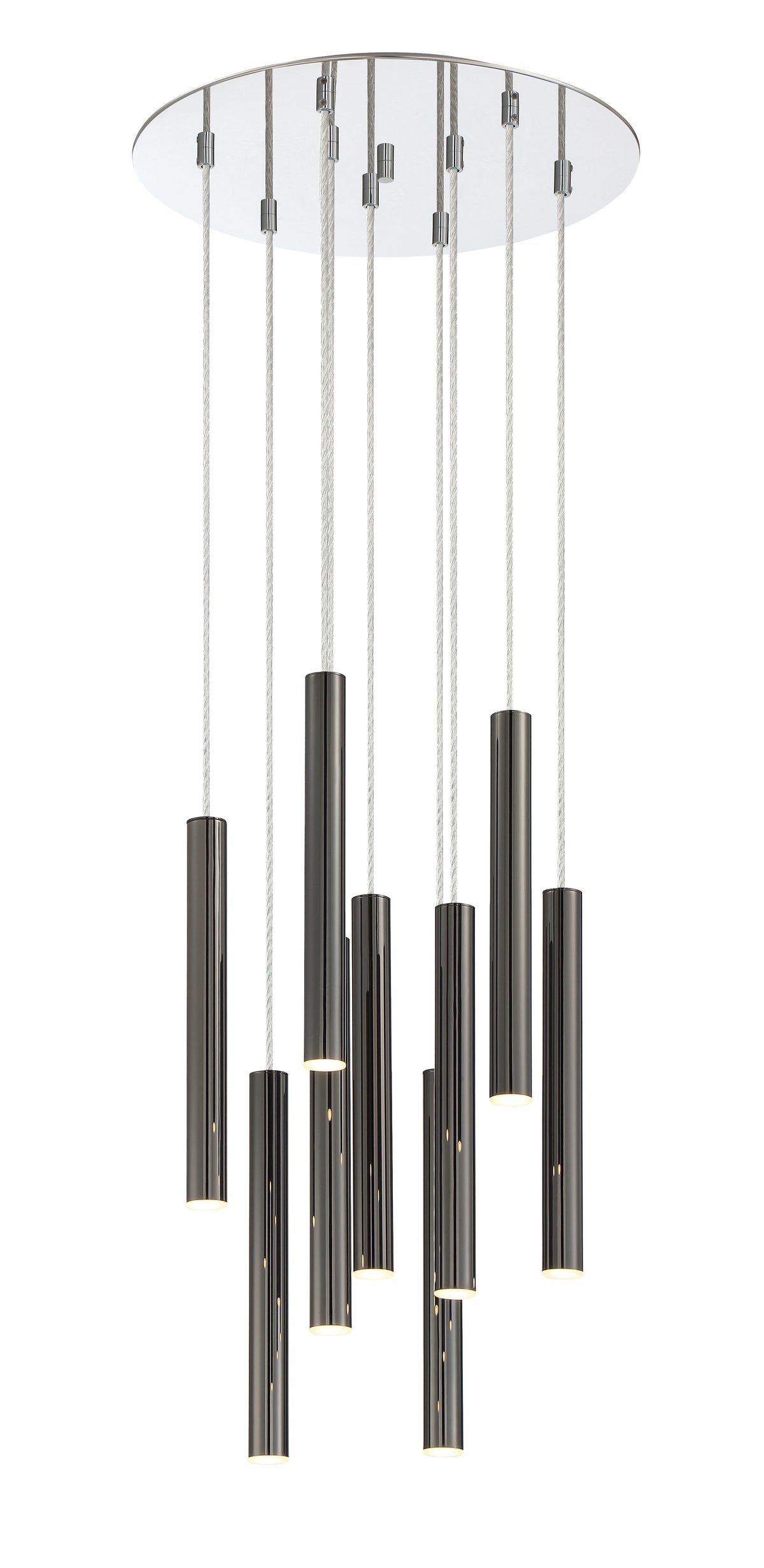 Suspension multiple 12" Forest nombre de suspensions 9, Chrome, Noir perle – vue 4