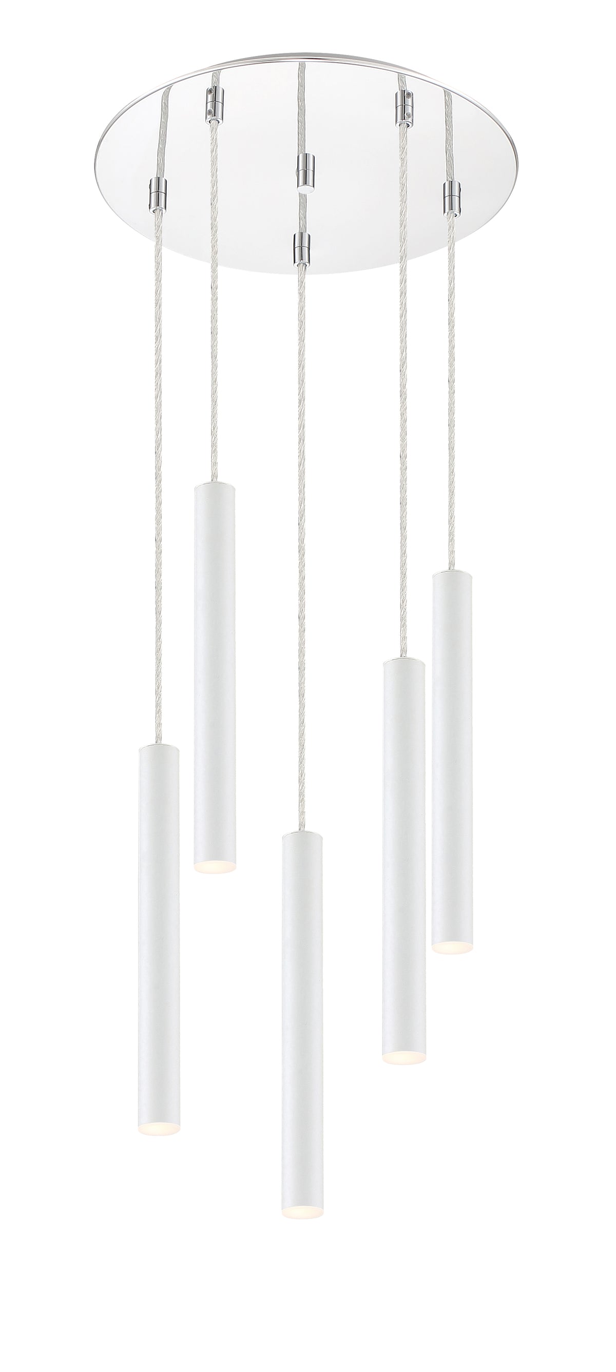 Suspension multiple 12" Forest nombre de suspensions 5, Chrome, Blanc mat – vue 4