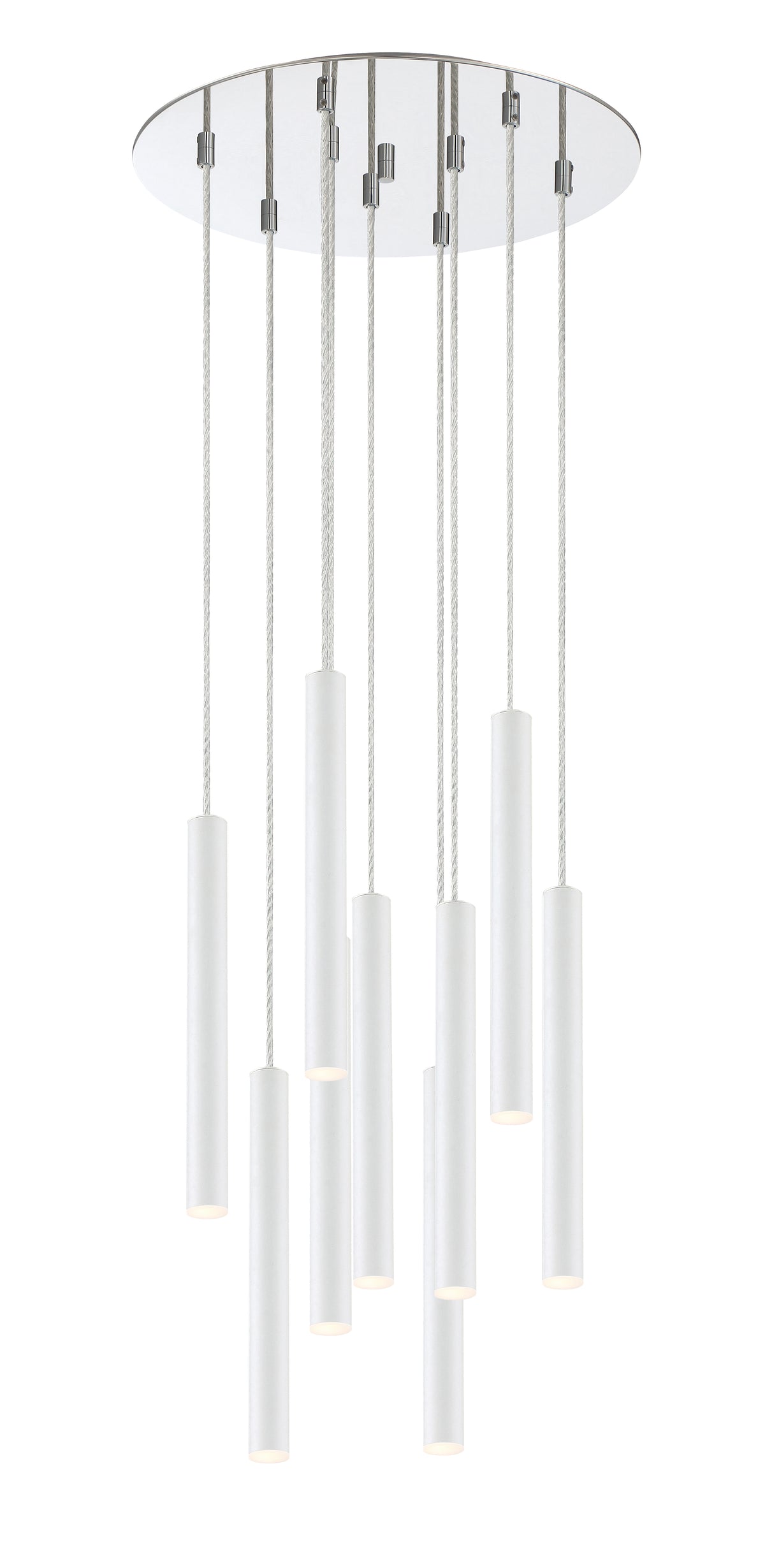 Suspension multiple 12" Forest nombre de suspensions 9, Chrome, Blanc mat – vue 4
