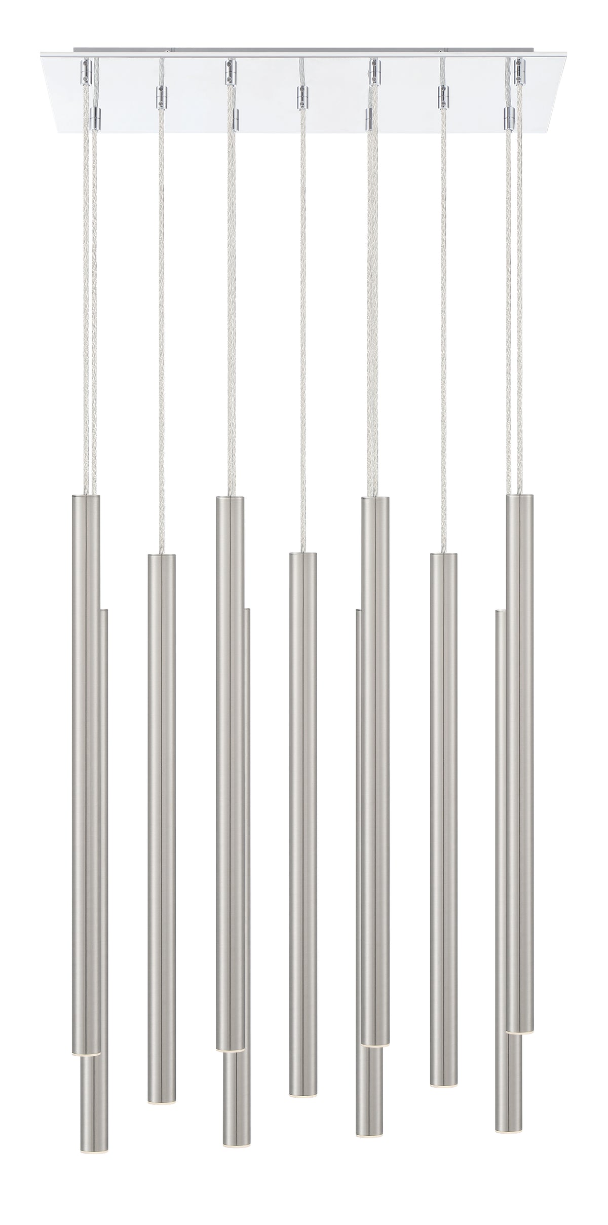 Suspension linéaire Forest — 2-Tier 11 lumières Nickel brossé, 24" – vue 5