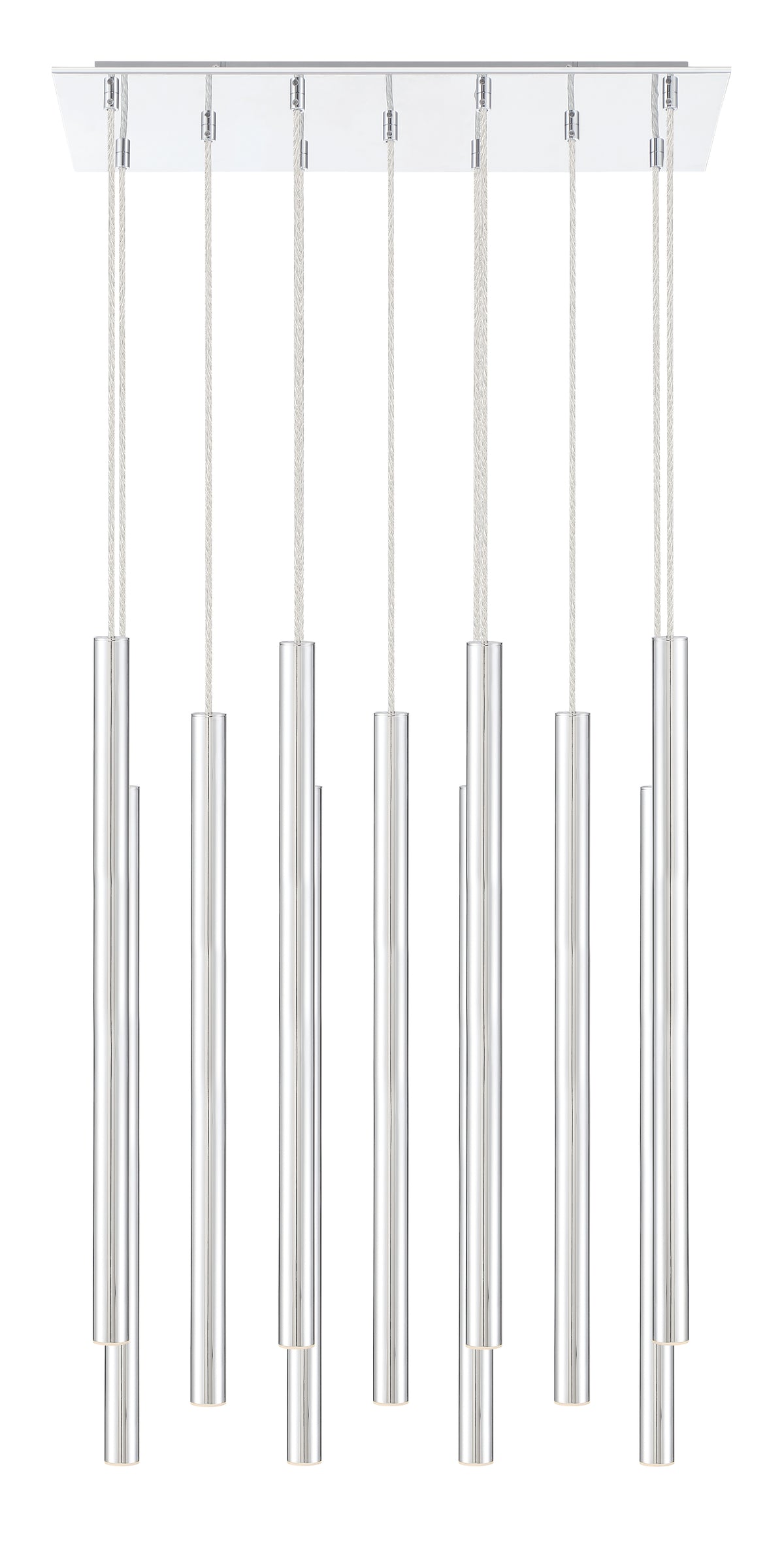 Suspension linéaire Forest — 2-Tier 11 lumières Chrome, 24" – vue 5