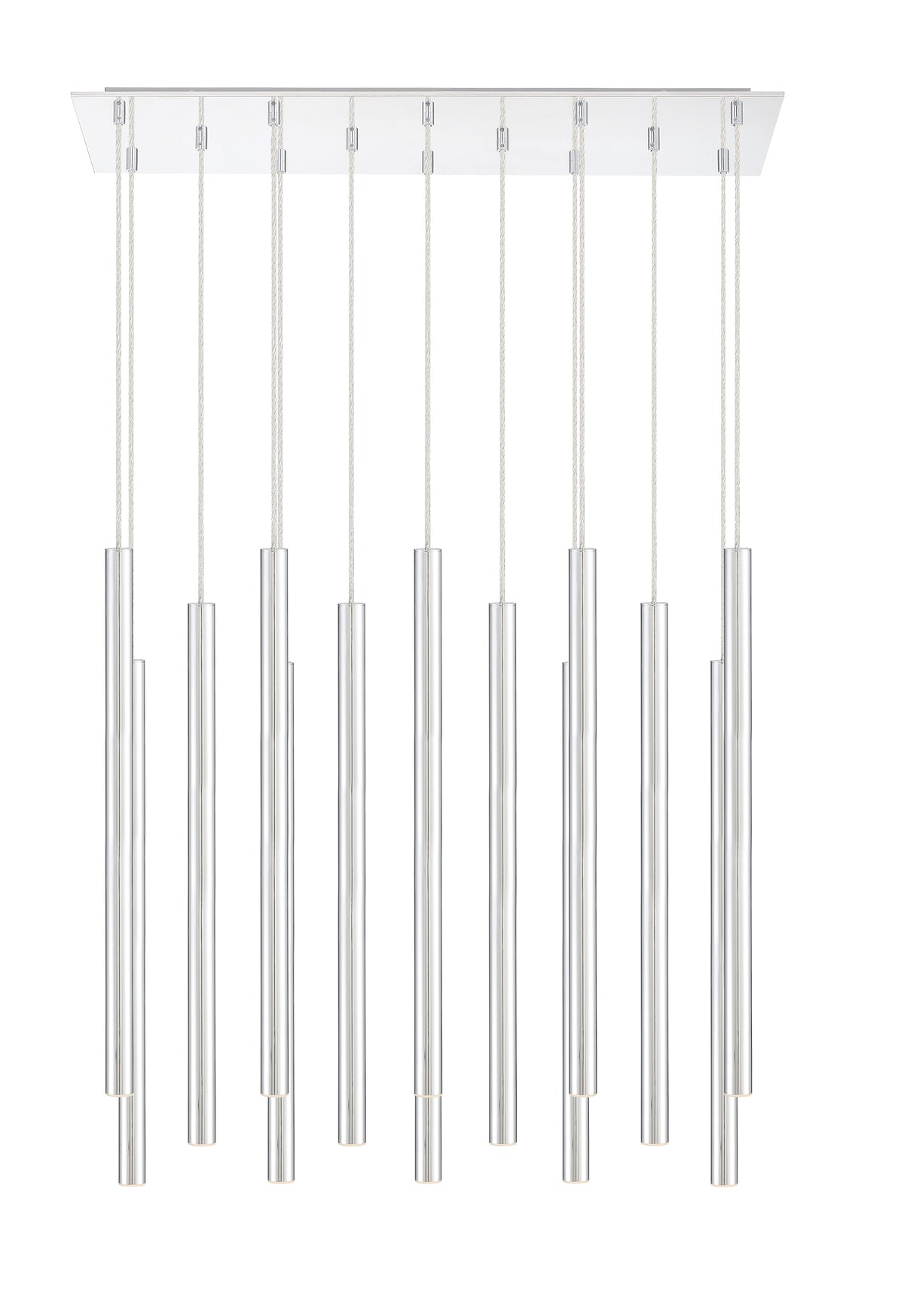 Suspension linéaire Forest — 2-Tier 14 lumières Chrome, 24" – vue 5