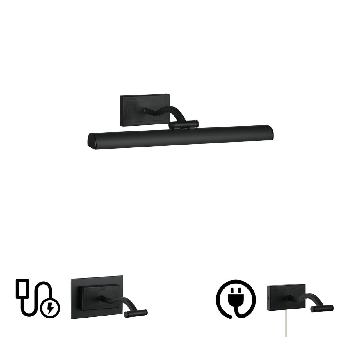 Applique de tableau Yvonne - 16" Noir mat by Dainolite | Luminaires & cie
