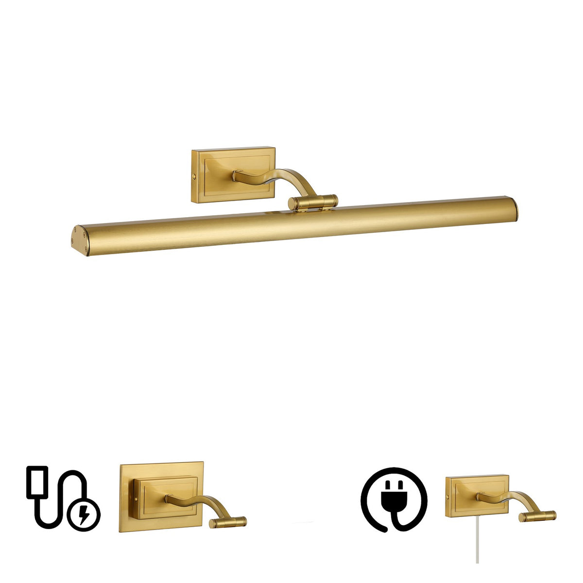 Applique de tableau Yvonne 24", Laiton vieilli – Dainolite