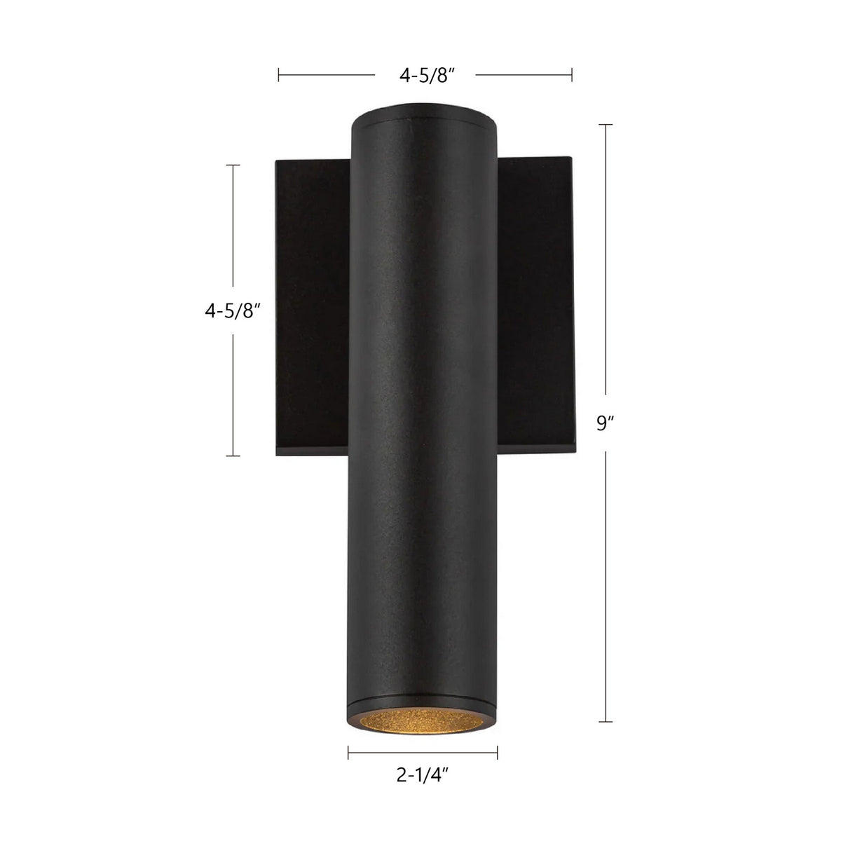 Applique extérieure 2po Lorna Noir, 9" – vue 7