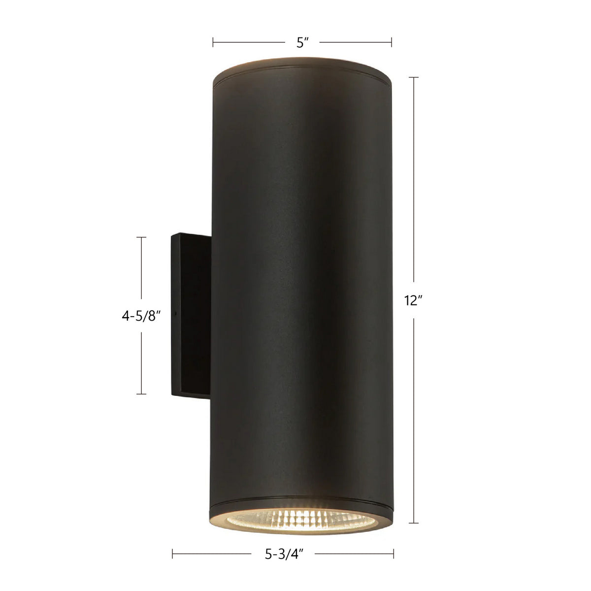 Applique extérieure 5po Nordic Noir, 12" – vue 6