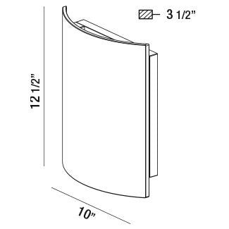 Applique extérieure Curve Gris graphite – vue 4