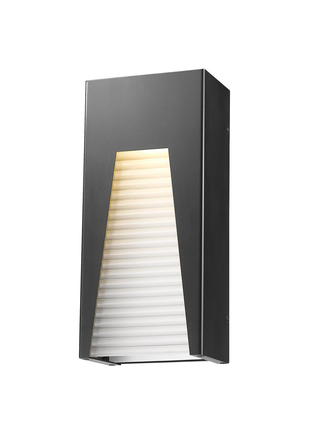 Applique extérieure Millenial Noir argent, Givré strié, 13 1/4" – Z-Lite