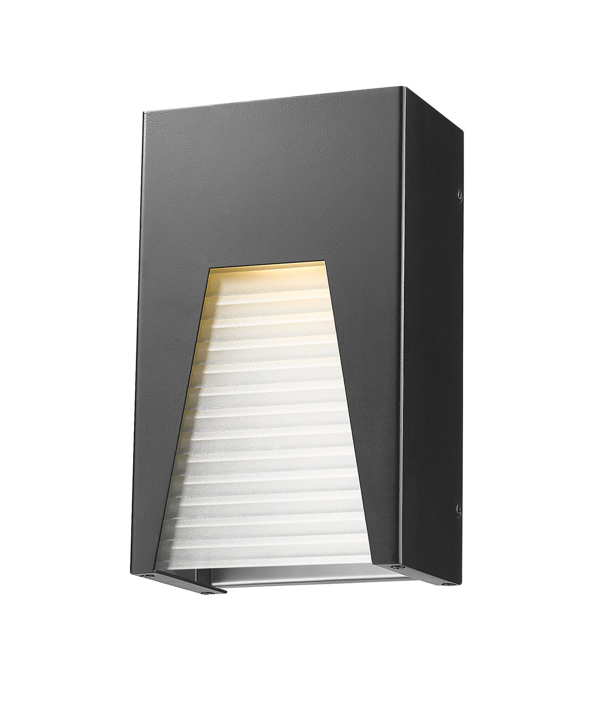 Applique extérieure Millenial Noir argent, Givré strié, 10" – Z-Lite