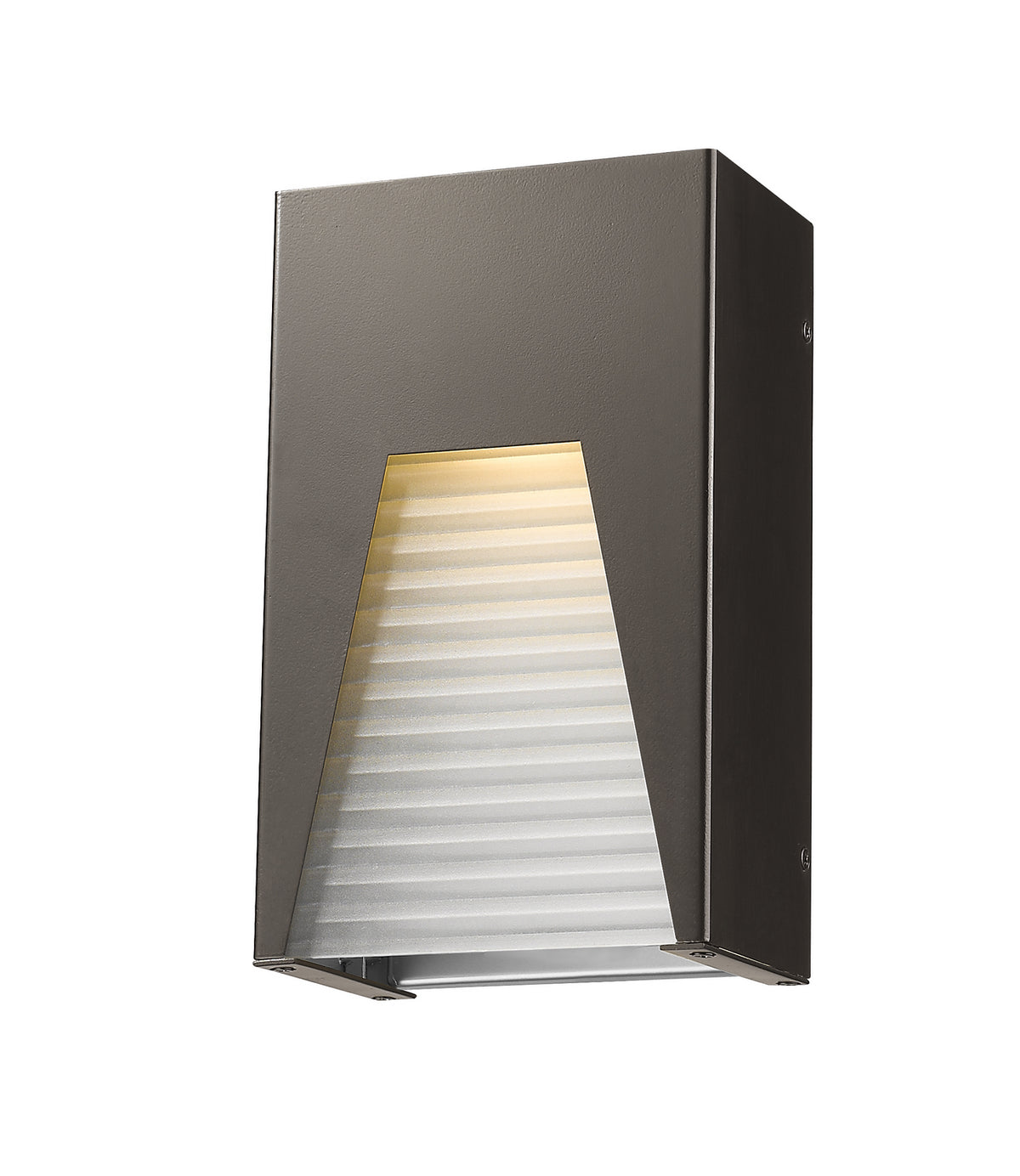 Applique extérieure Millenial Argent bronze, Givré strié, 10" – Z-Lite