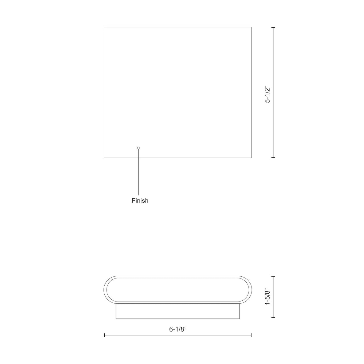 Applique extérieure Slate Blanc, 6 1/8" – vue 2