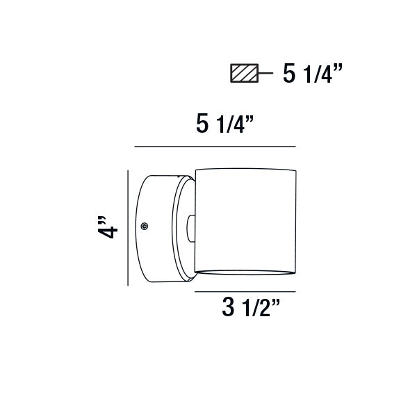 Applique extérieure Volume Gris graphite – vue 2