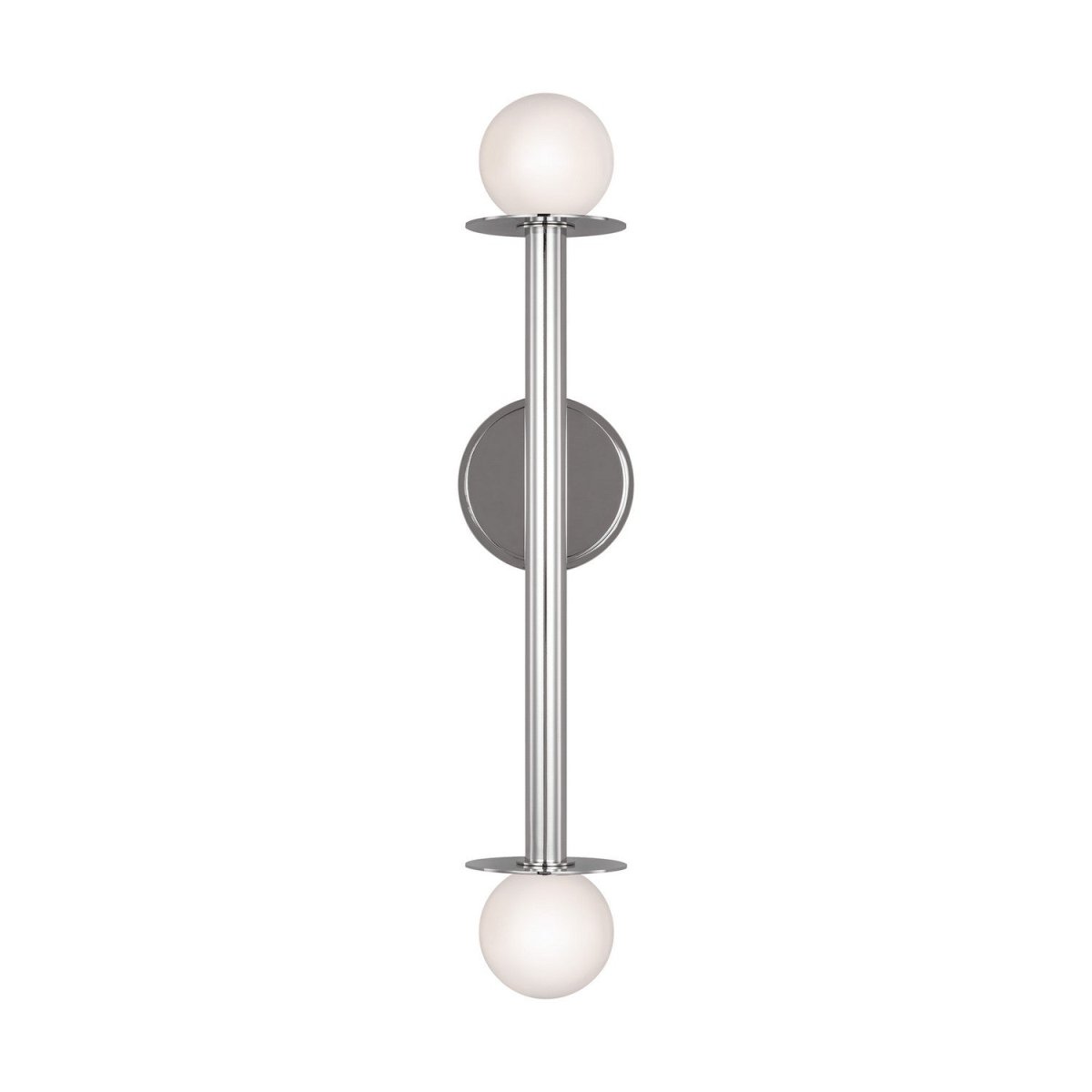 Applique murale 2-lumières Nodes - Nickel poli by Visual Comfort Studio | Luminaires & cie