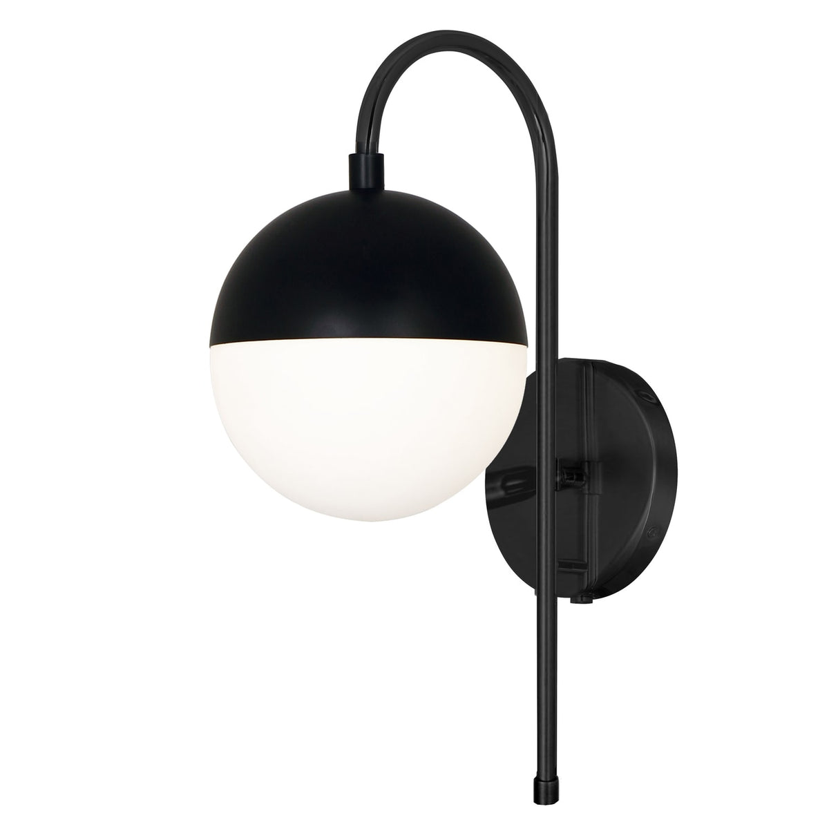 Applique murale à bras arqué Dayana Noir / Noir mat – Dainolite