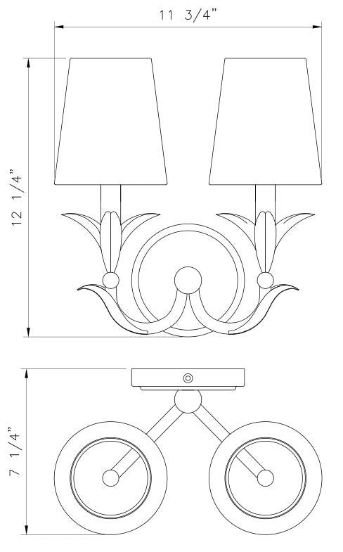 Applique murale Aslin Or feuille, 11 3/4" – vue 2