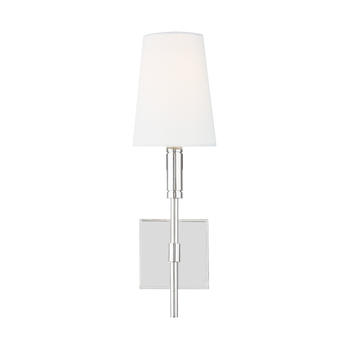 Applique murale Beckham Classic - Nickel poli 17" Lin blanc by Visual Comfort Studio | Luminaires & cie