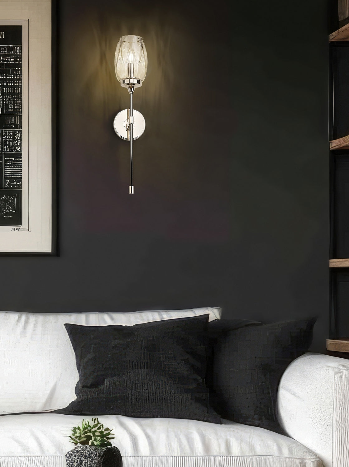 Applique murale Cassian Nickel poli – vue 7