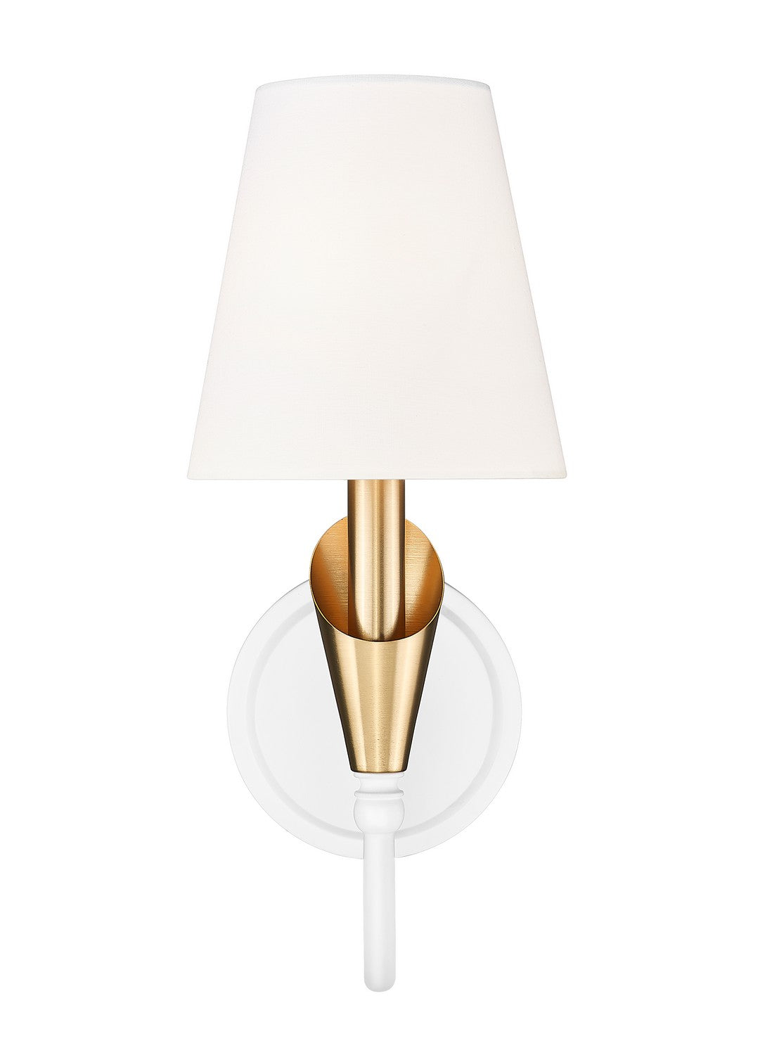 Applique murale Claudelle Blanc toundra + Or moderne, 14" – vue 2