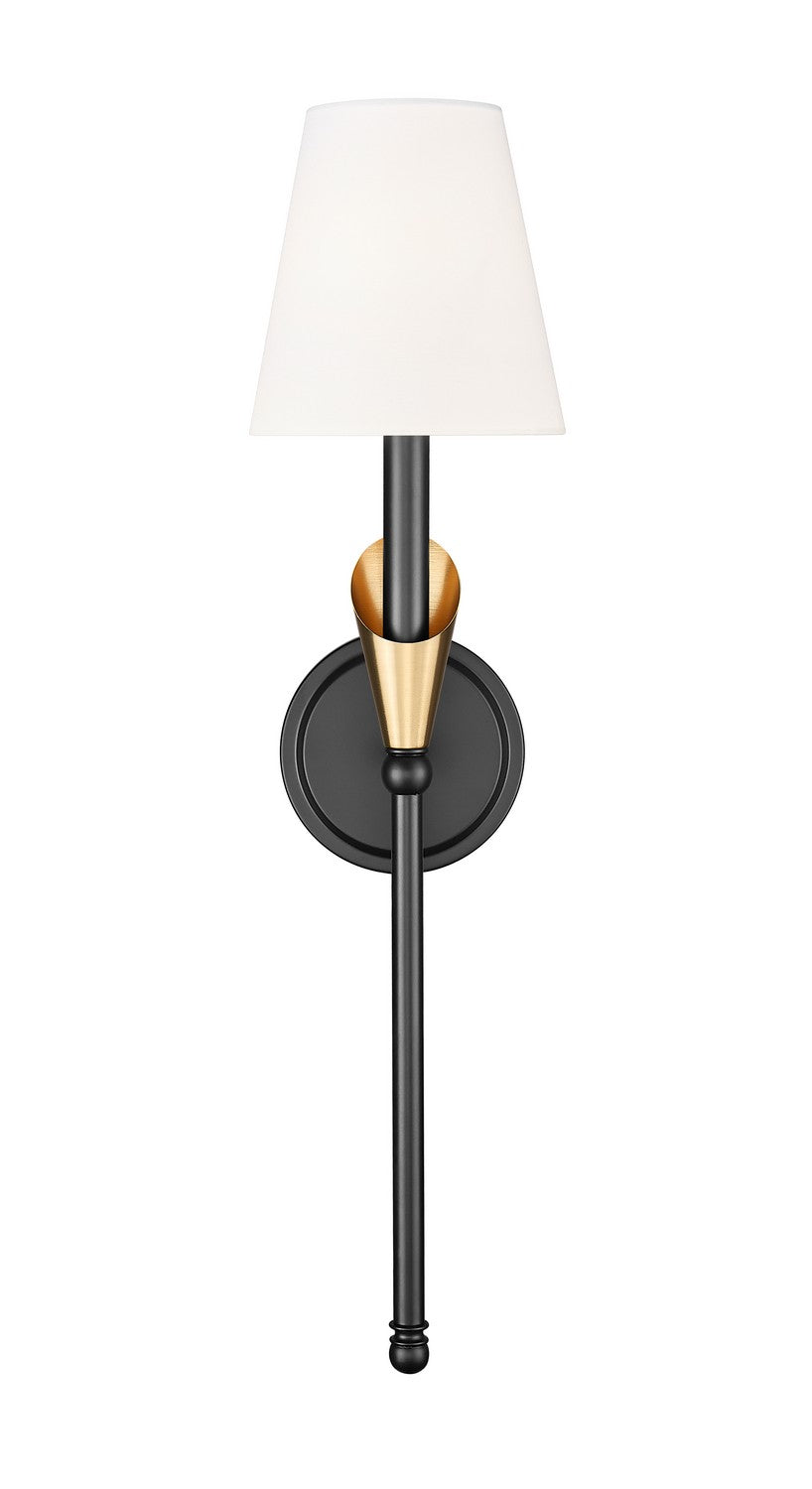 Applique murale Claudelle Noir mat + Or moderne, 24" – vue 2