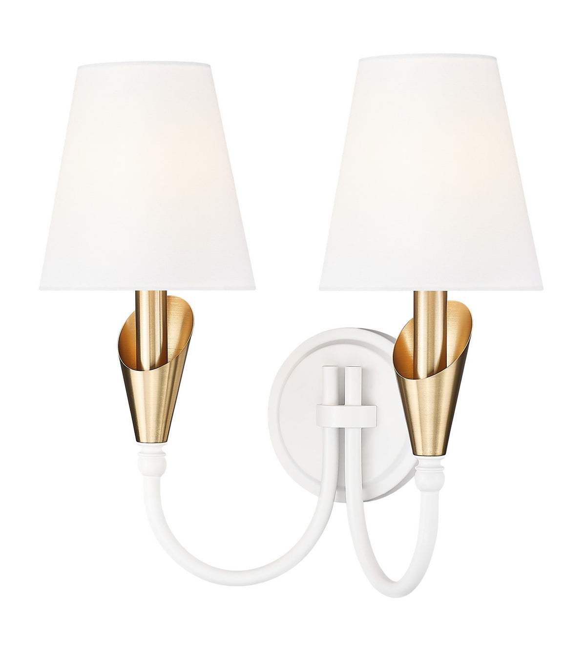 Applique murale Claudelle Blanc toundra + Or moderne, 14 1/2" – Z-Lite