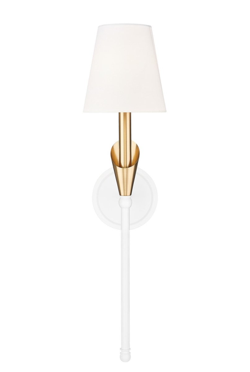 Applique murale Claudelle - Blanc toundra + Or moderne 14 1/2" by Z-Lite | Luminaires & cie
