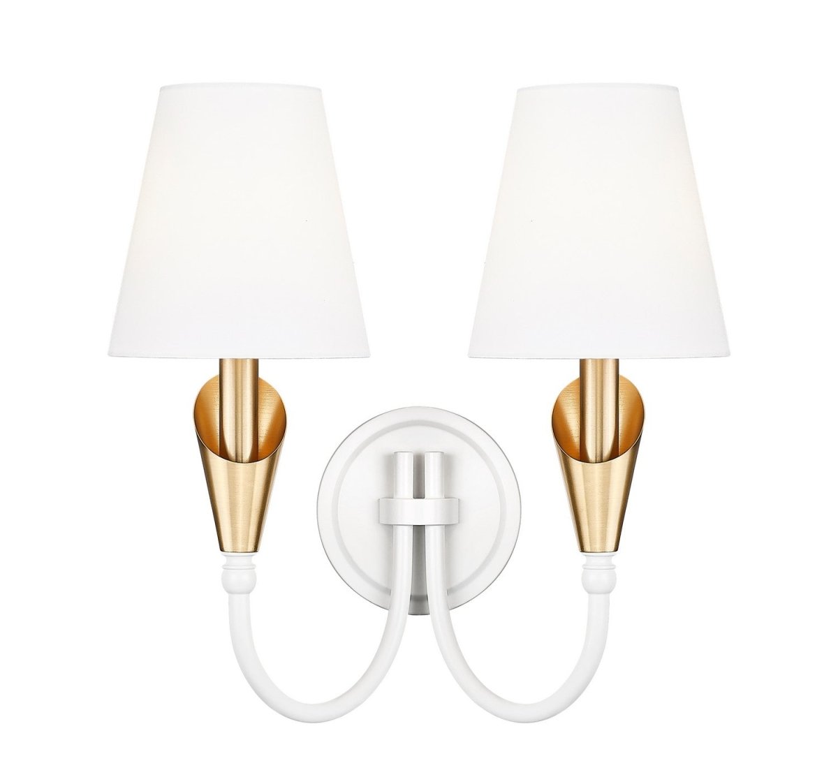 Applique murale Claudelle - Blanc toundra + Or moderne 14 1/2" by Z-Lite | Luminaires & cie