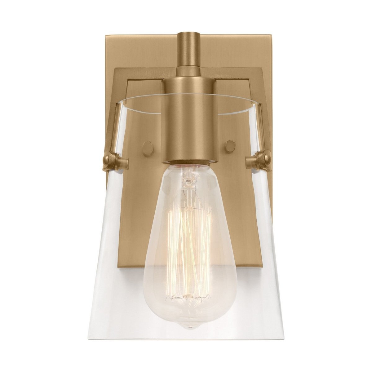 Applique murale Crofton - Laiton satiné Verre craquelé transparent by Visual Comfort Studio | Luminaires & cie