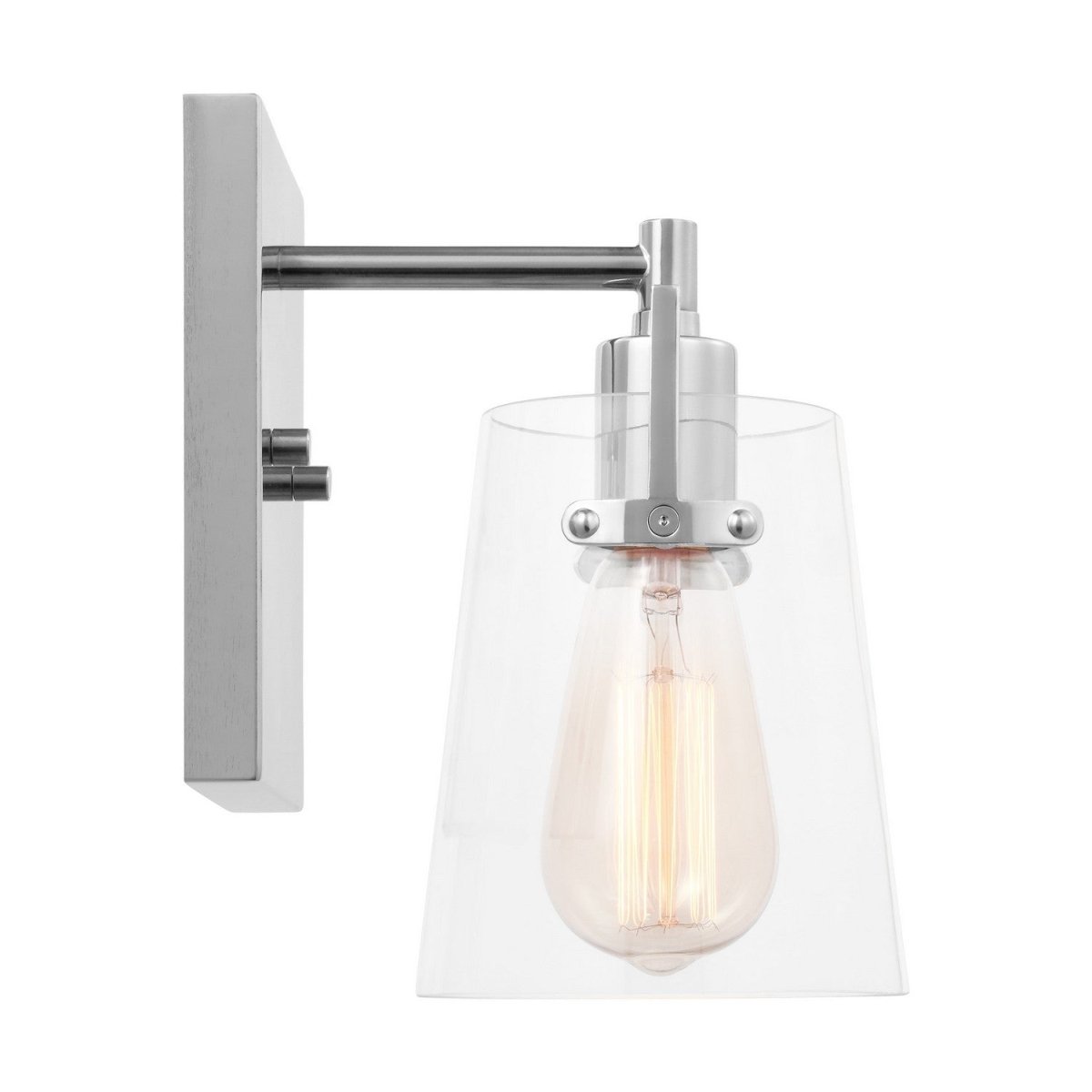Applique murale Crofton - Laiton satiné Verre craquelé transparent by Visual Comfort Studio | Luminaires & cie
