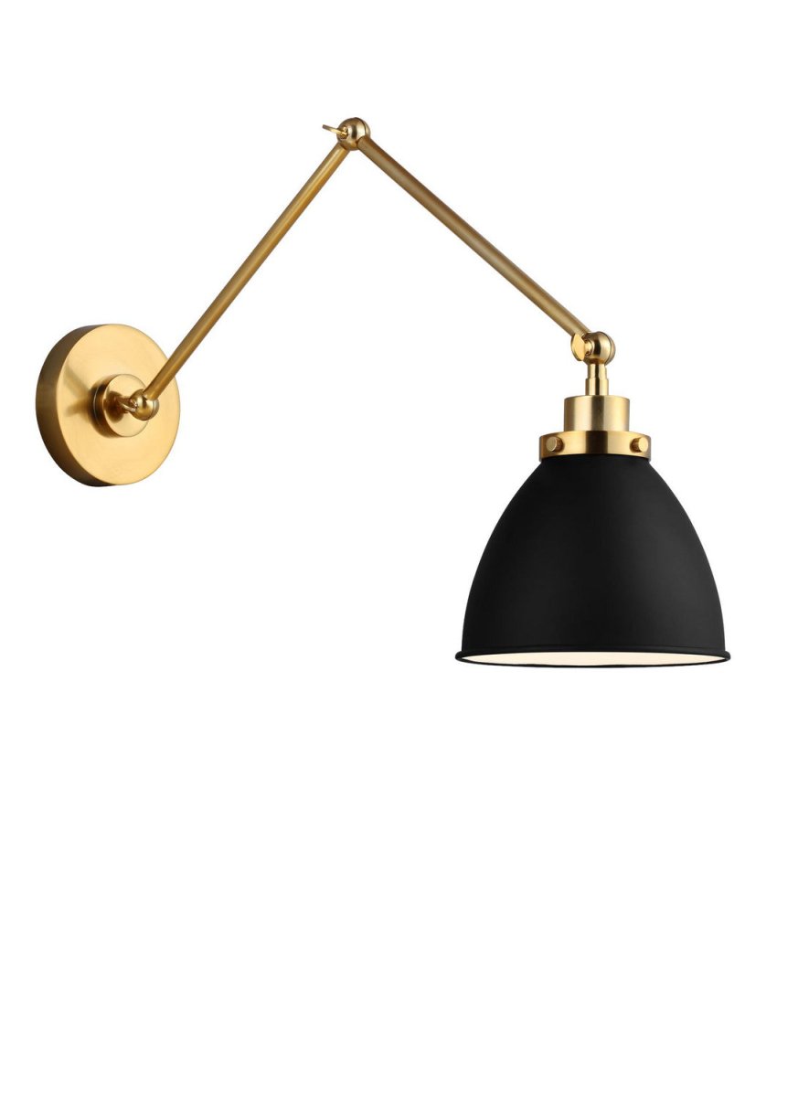 Applique murale double bras dôme Wellfleet - Nickel poli Blanc mat by Visual Comfort Studio | Luminaires & cie