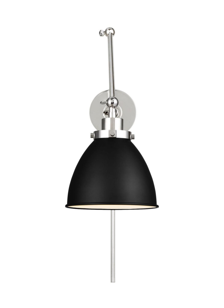 Applique murale double bras dôme Wellfleet - Nickel poli Blanc mat by Visual Comfort Studio | Luminaires & cie