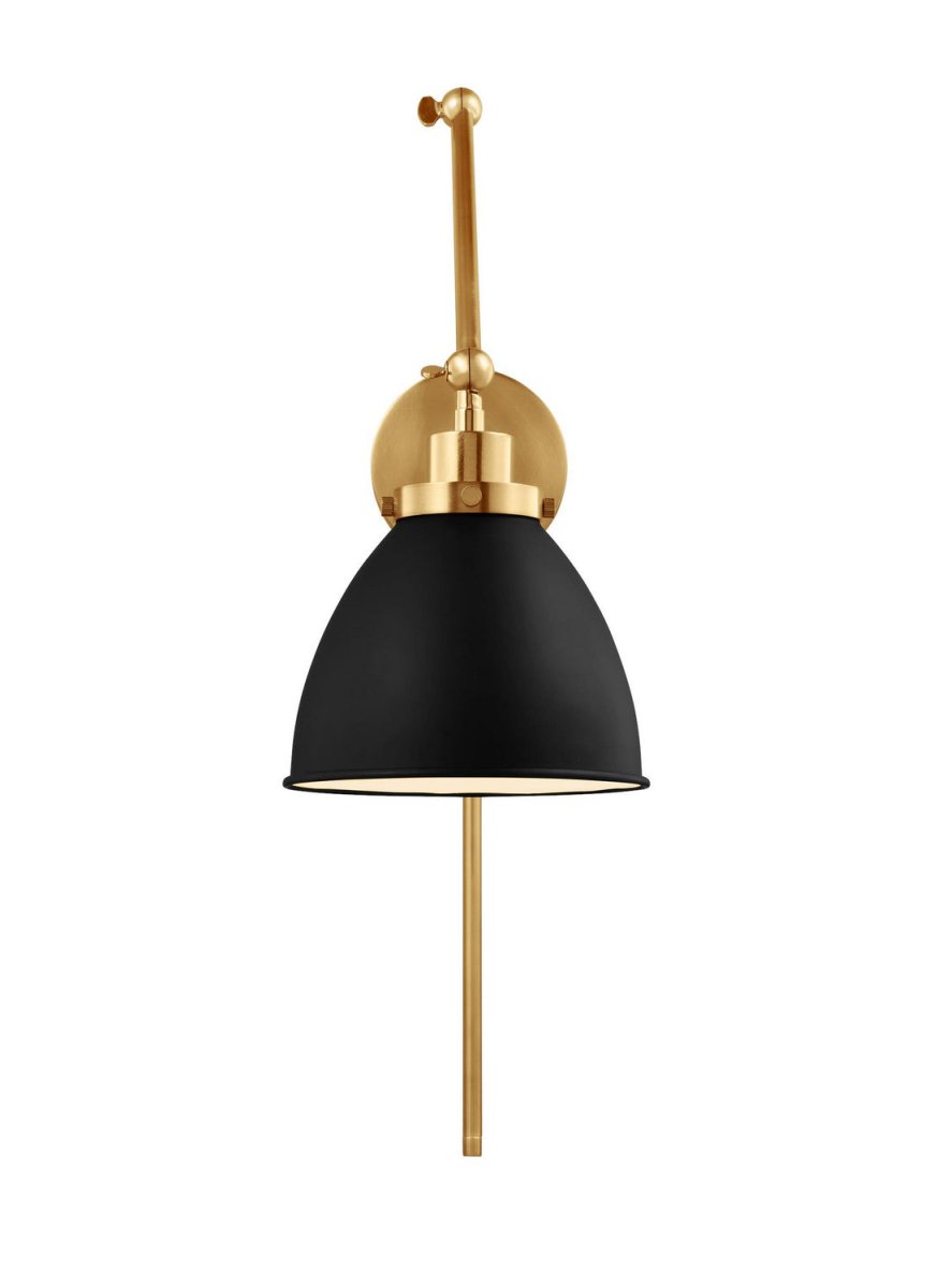 Applique murale double bras dôme Wellfleet - Nickel poli Blanc mat by Visual Comfort Studio | Luminaires & cie