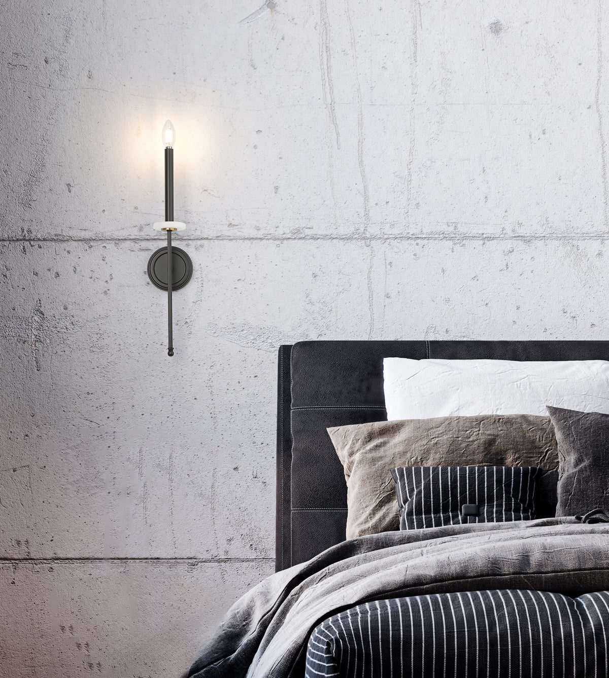 Applique murale Gaultier Noir mat + Or moderne, 4 1/2" – vue 7