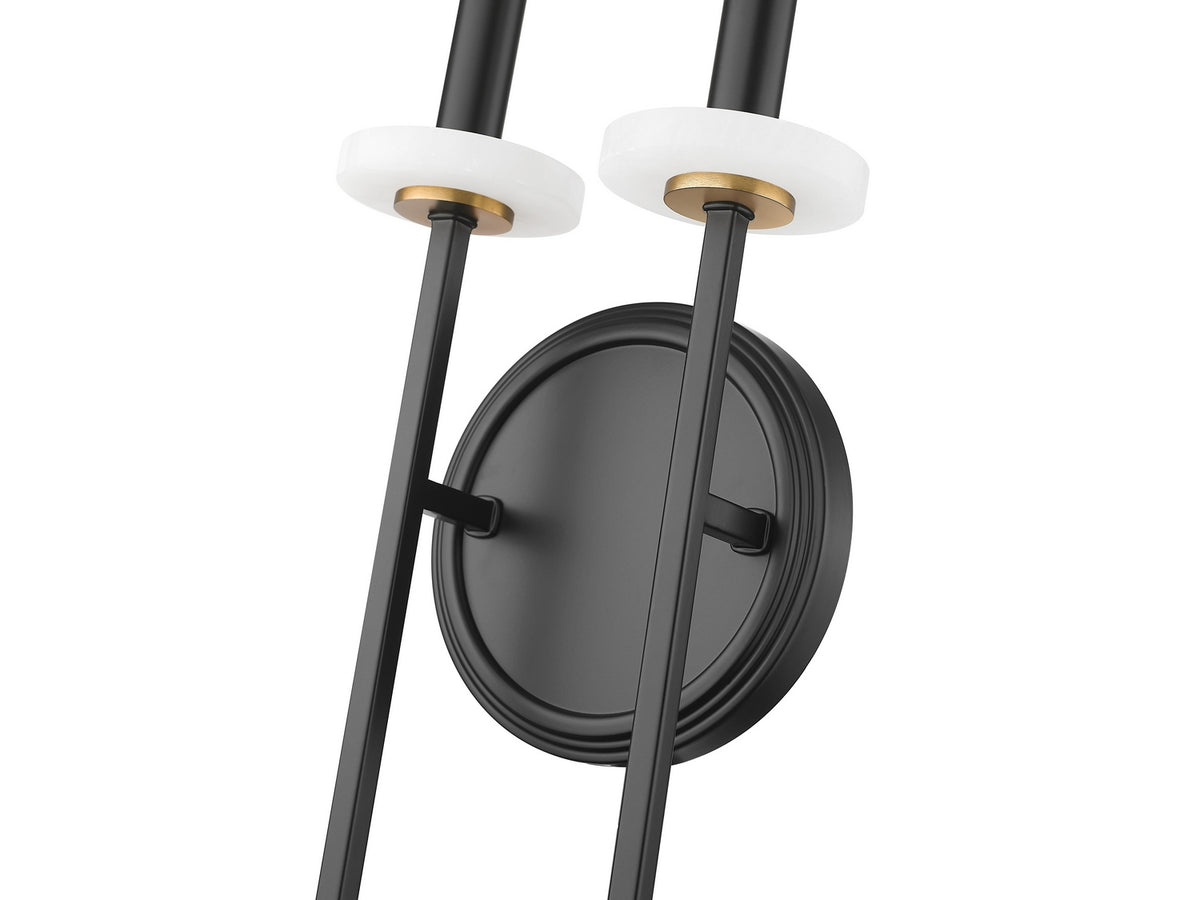 Applique murale Gaultier Noir mat + Or moderne, 7 1/2" – vue 4