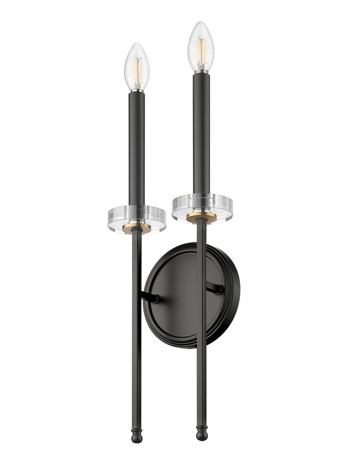 Applique murale Gaultier Noir mat + Or moderne, 7 1/2" – vue 5
