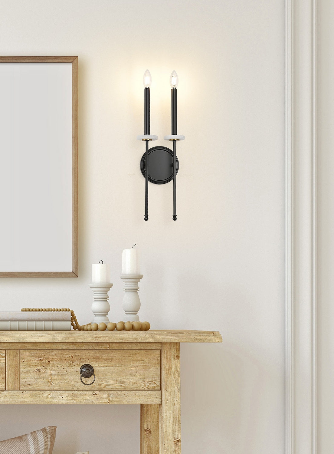 Applique murale Gaultier Noir mat + Or moderne, 7 1/2" – vue 8
