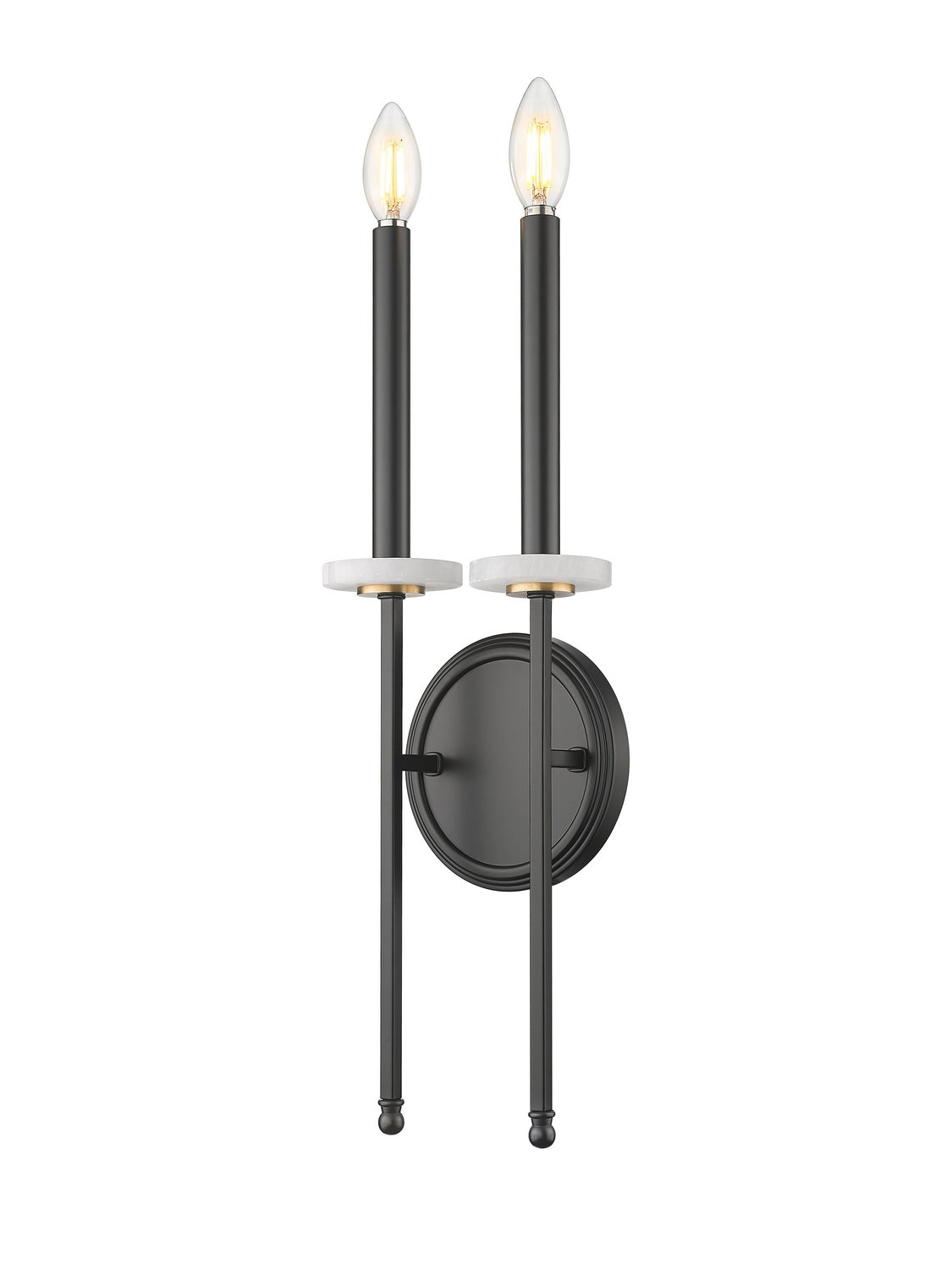 Applique murale Gaultier Noir mat + Or moderne, 7 1/2" – Z-Lite