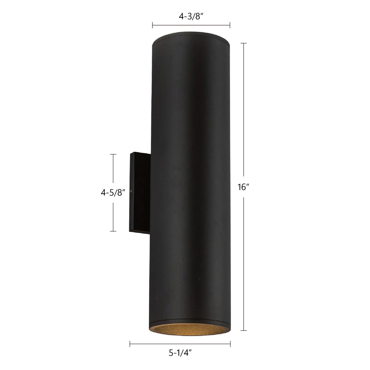 Applique murale haut/bas Lorna Noir, 16", 5 1/4" – vue 7
