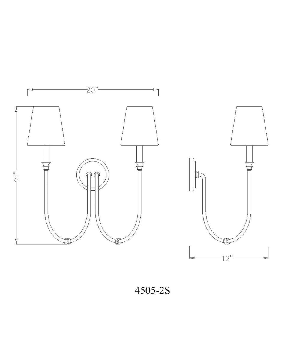 Applique murale Jisele - Laiton frotté 20" by Z-Lite | Luminaires & cie