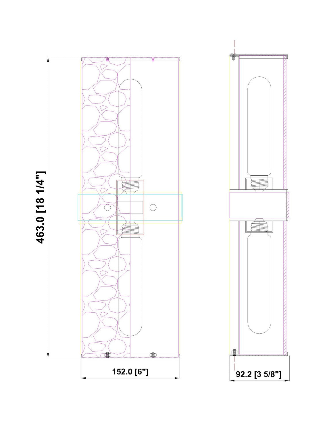 Applique murale Meridian Nickel brossé, 18 1/4" – vue 6