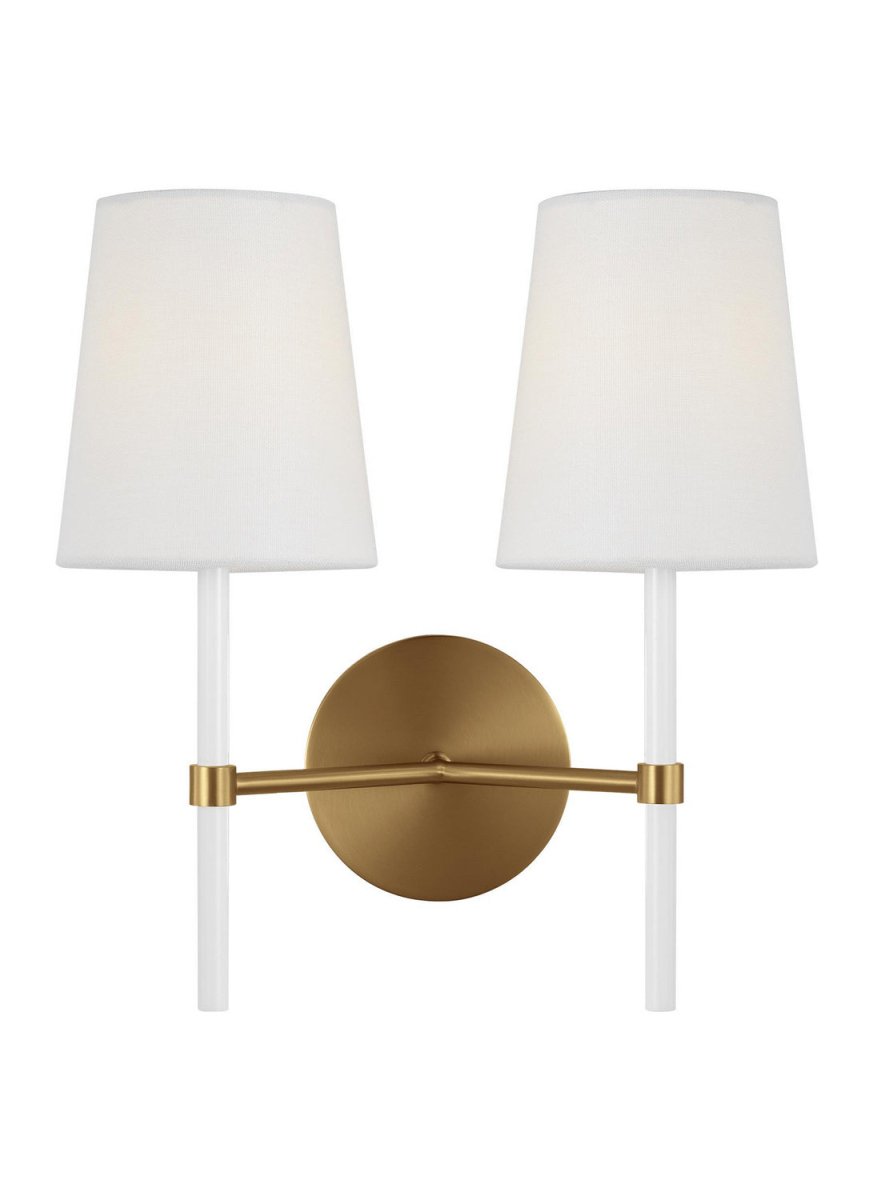 Applique murale Monroe - Régulier Laiton bruni 2 by Visual Comfort Studio | Luminaires & cie