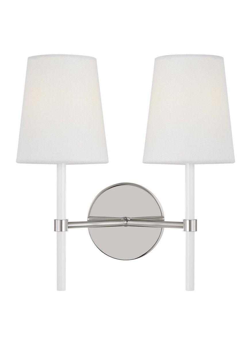 Applique murale Monroe - Régulier Nickel poli 2 by Visual Comfort Studio | Luminaires & cie