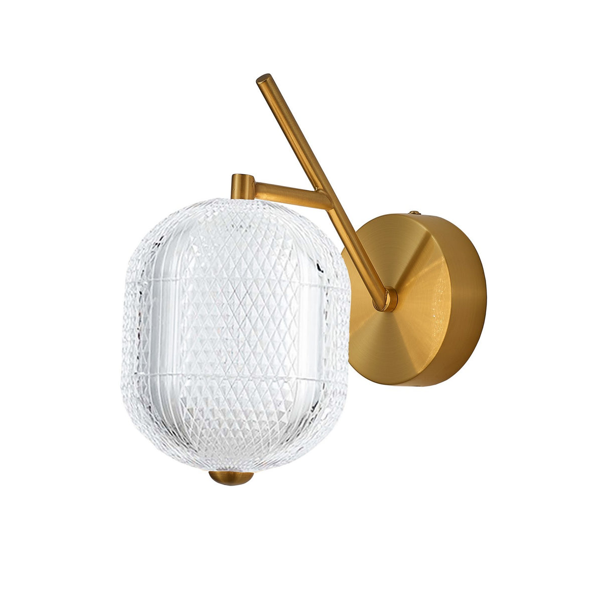 Applique murale Peri Transparent / Laiton vieilli – Dainolite