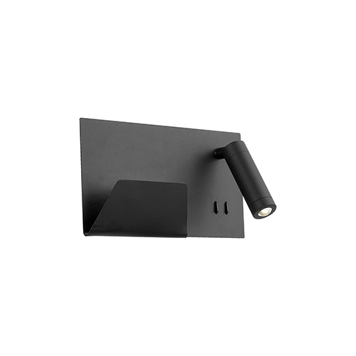 Applique murale rectangulaire Droite Dorchester Noir – vue 2