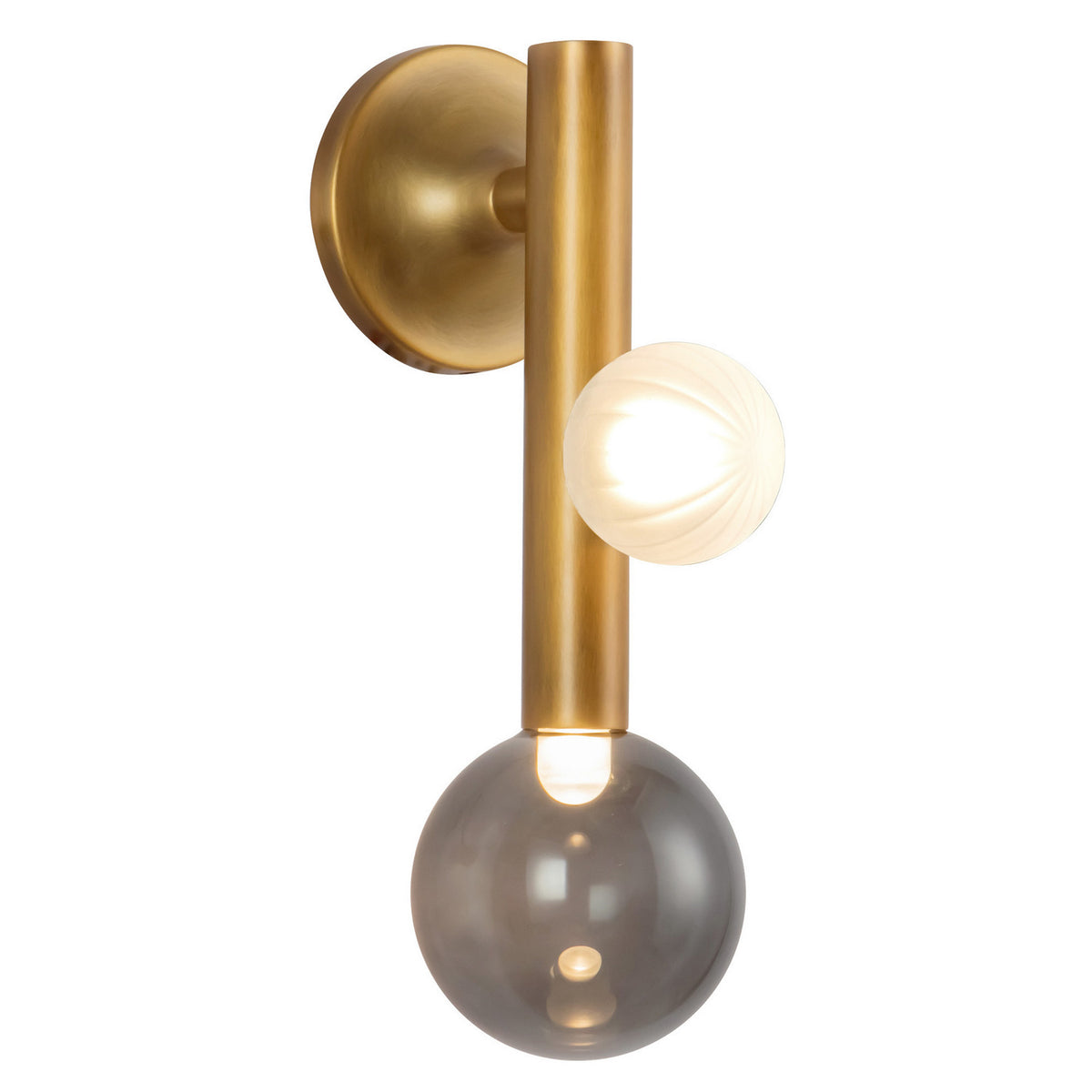 Applique murale Reese Laiton vieilli / Verre fumé – Kuzco Lighting