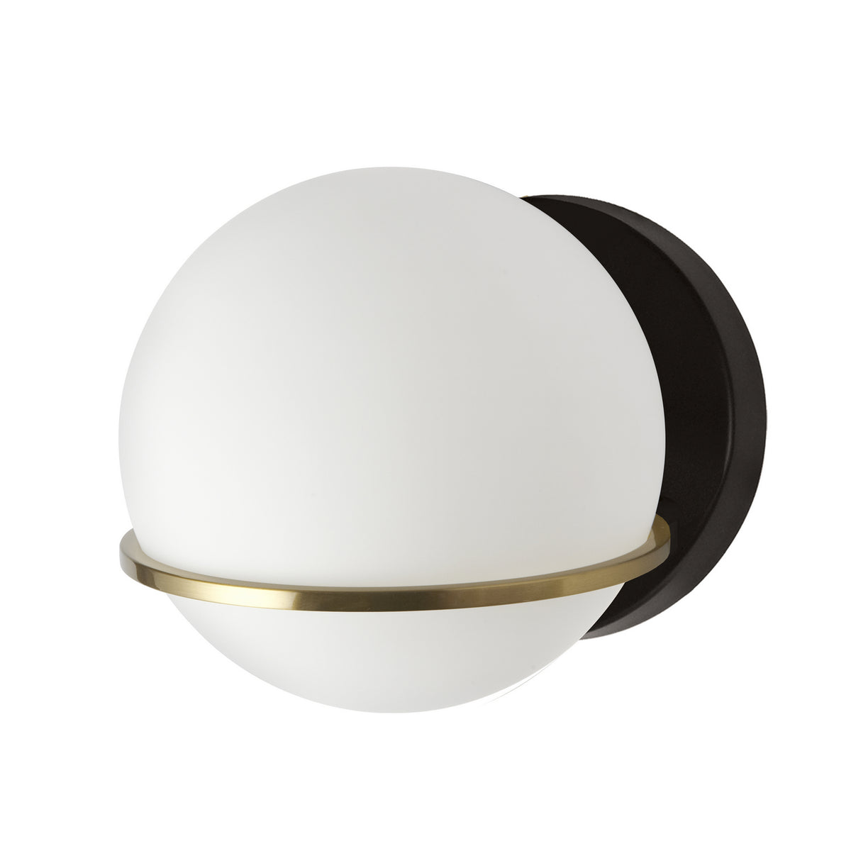 Applique murale ronde Sofia Laiton vieilli / Noir mat – Dainolite