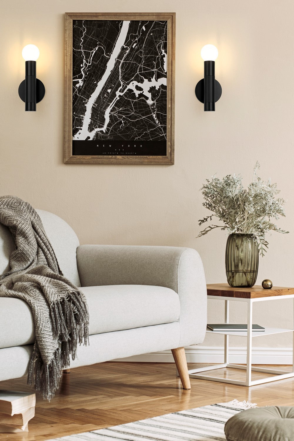 Applique murale Stari Noir mat, nombre ampoules 1 – vue 6